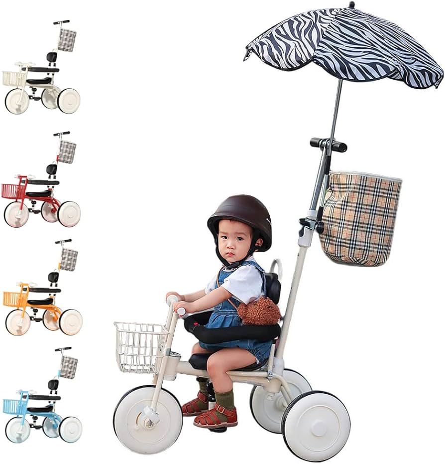 Amazon.co.jp: 三輪車 手押し棒付き 子供 ベビーカー 幼児用 1歳 2歳 3