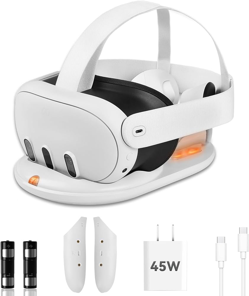 Amazon.co.jp: 45W コンパクト充電ステーション 充電ドック Meta Quest