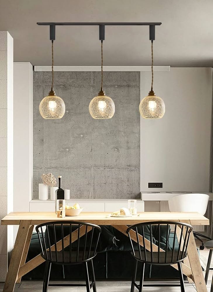 Amazon.co.jp : Kiven クラックガラス 真鍮ソケット ペンダントライト