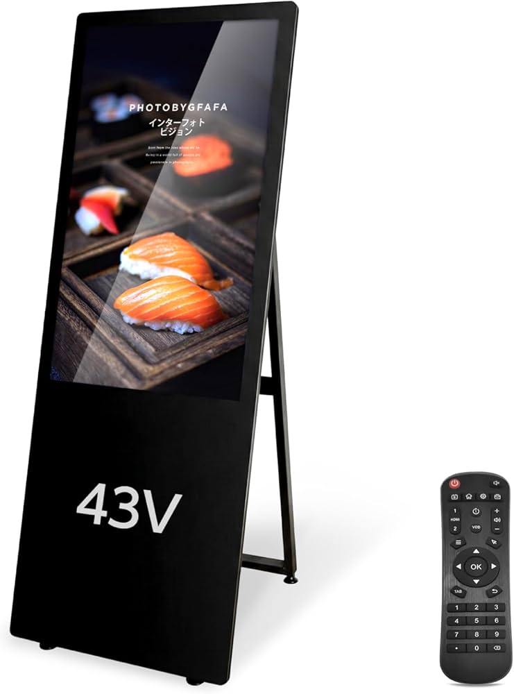 Amazon | 【弥生日和】デジタルサイネージ スタンド看板 A型 看板 43型