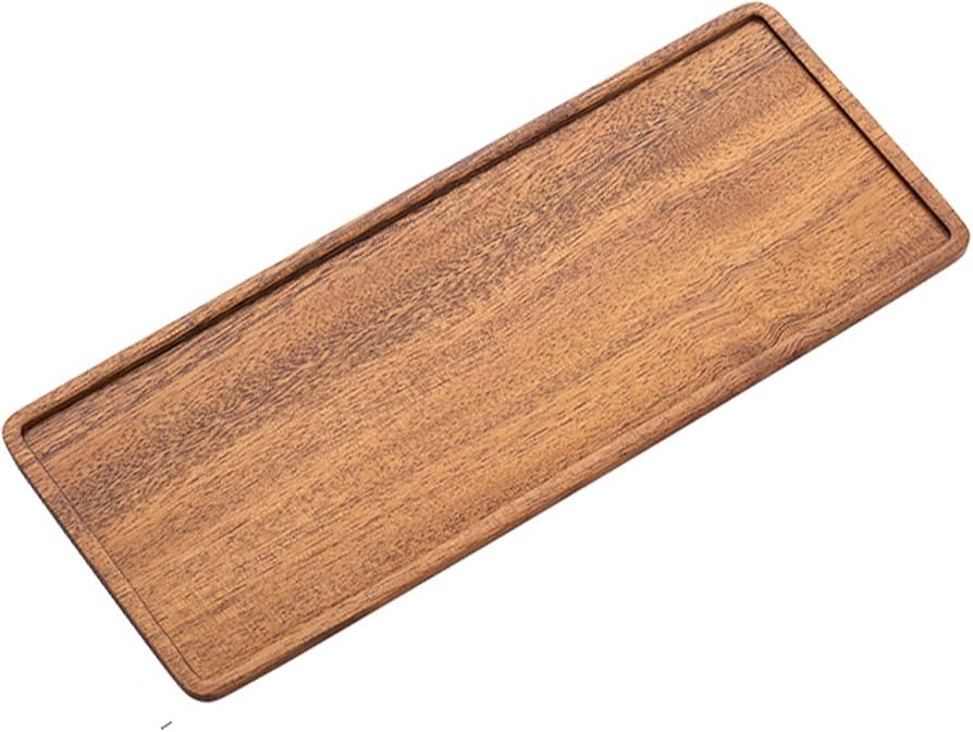 Amazon｜木製長方形トレー, 30cm×12cm, 胡桃木, ナチュラルブラウン