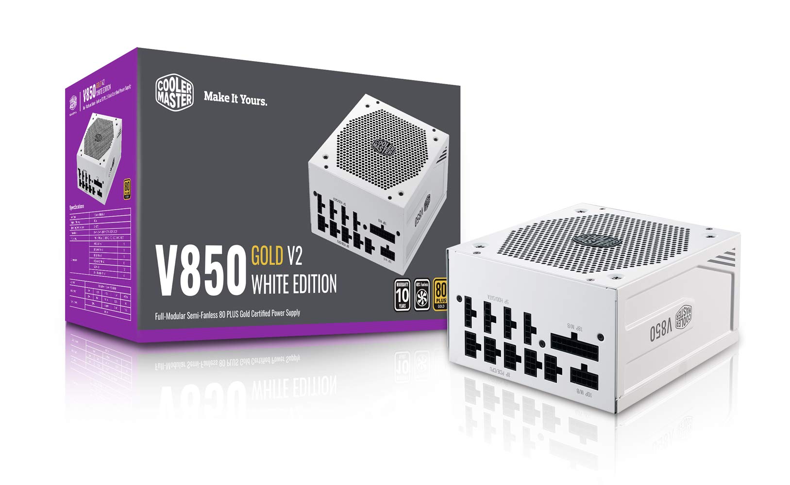 Amazon | COOLER MASTER CoolerMaster V850 GOLD V2 White Edition