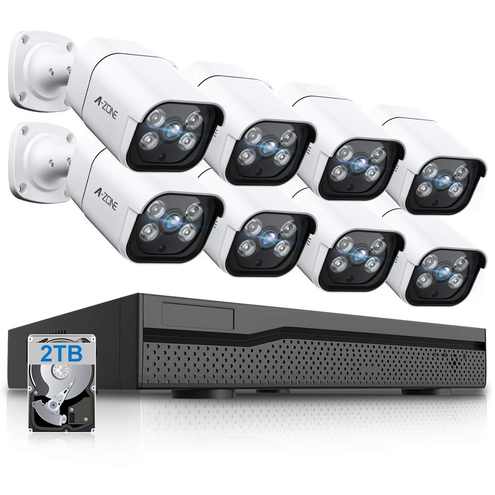 Amazon.co.jp: A-ZONE POE給電防犯カメラキット レコーダー 暗視撮影
