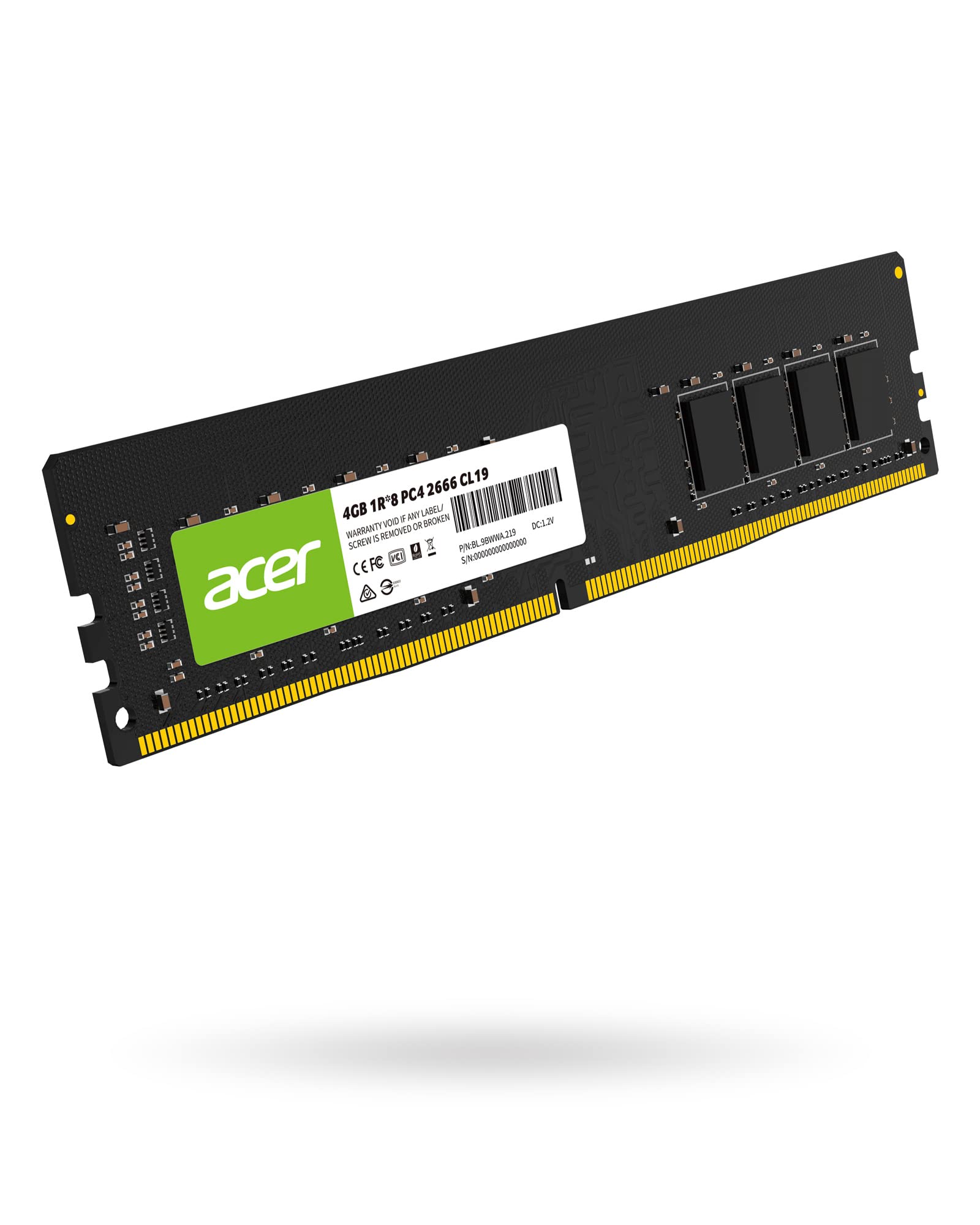 Acer UD100 4GB Single RAM 2666 MHz DDR4 CL19 1.2V Desktop Computer