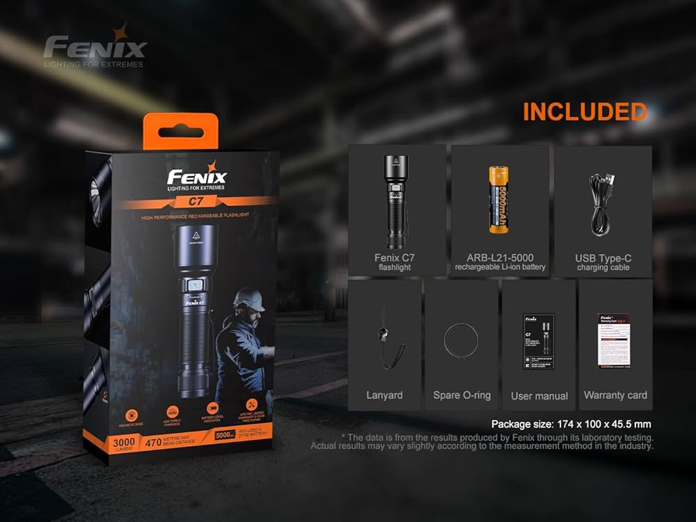 Amazon.co.jp: FENIX 充電式LEDライト C7 : スポーツ