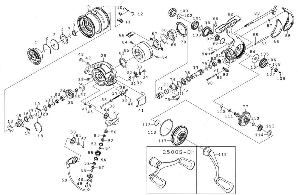 Amazon | ダイワ(DAIWA) 純正パーツ 22 イグジスト LT2000S-P スプール