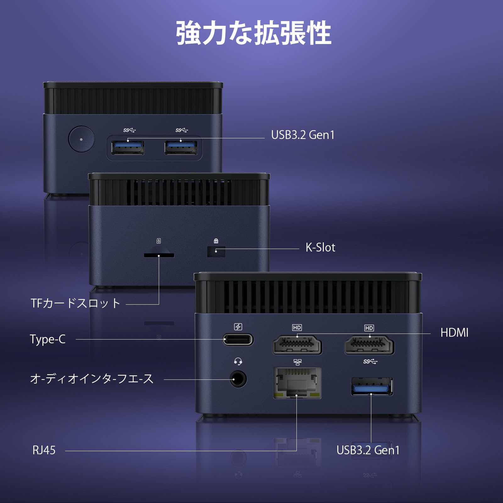 Amazon.co.jp: WVX ミニpc 第12世代 Alder Lake-N100 最大3.4GHz,大