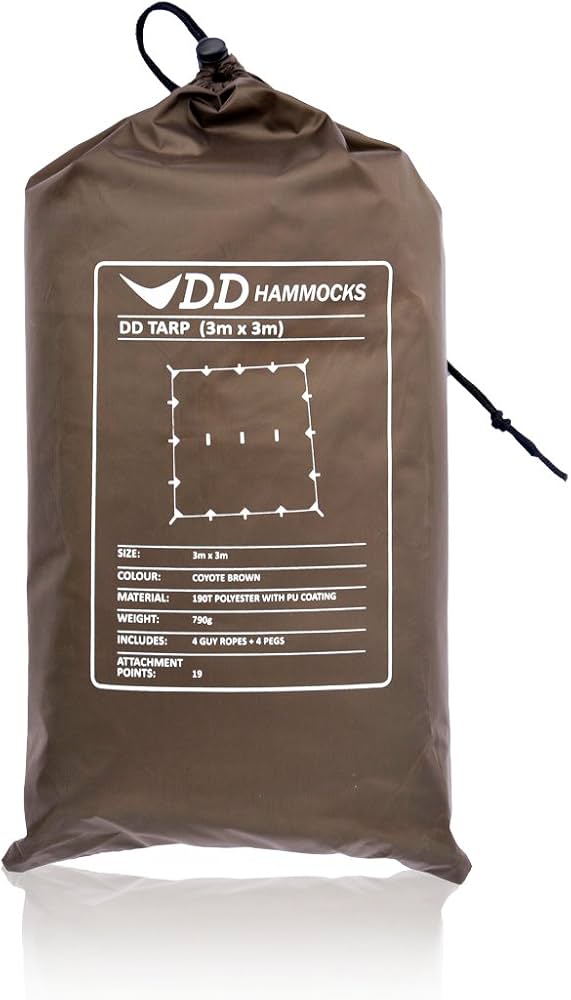 Amazon | DD Hammocks DD タープ 3×3 (コヨーテブラウン) | SPRING