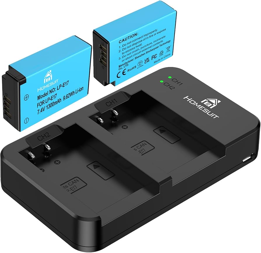 Amazon | Homesuit LP-E17 バッテリー2個 1300mAh 大容量 急速充電