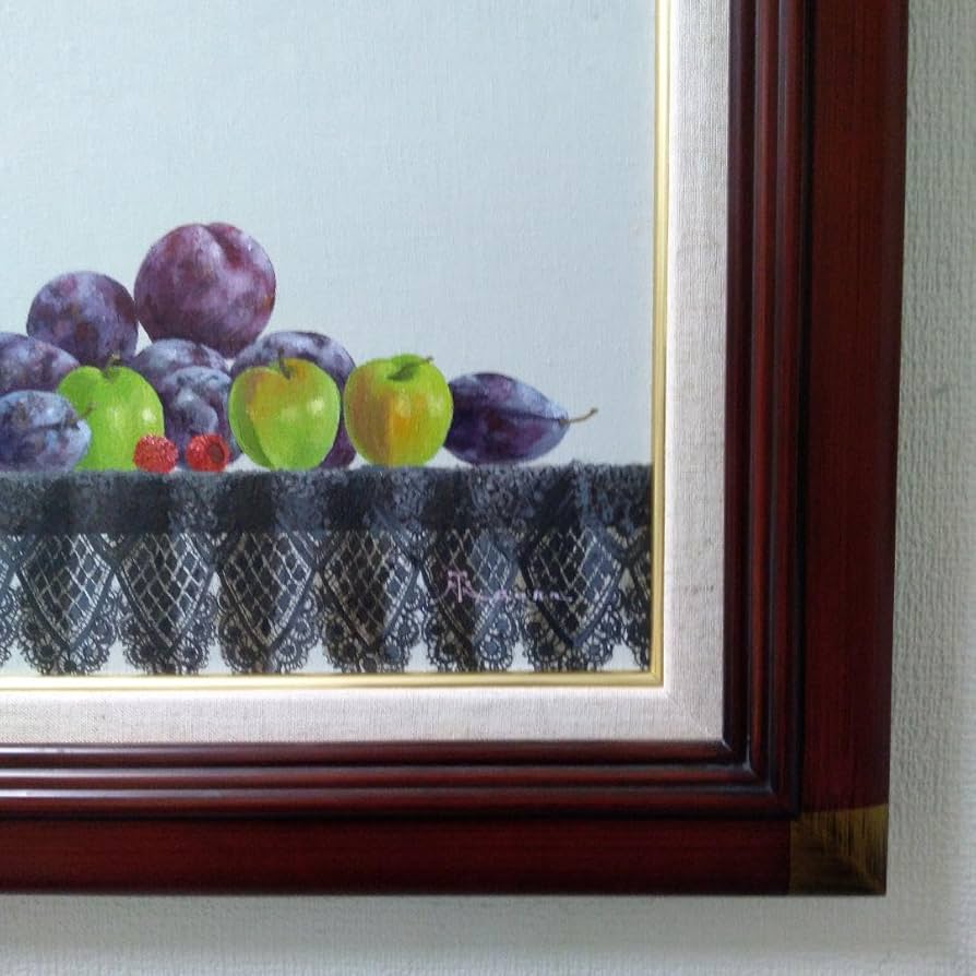 肉質油絵横M12 バイオリンの静物田浦信勝額装仕上げ品