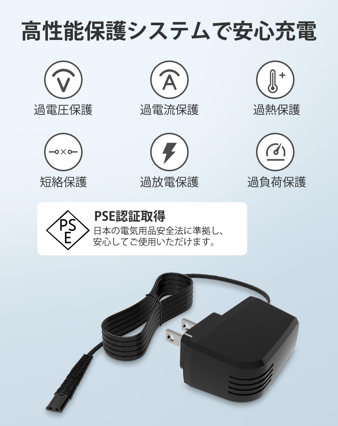 Amazon.co.jp: 対応ブラウン シェーバー 充電器 12V0.4A 4.8W ブラウン