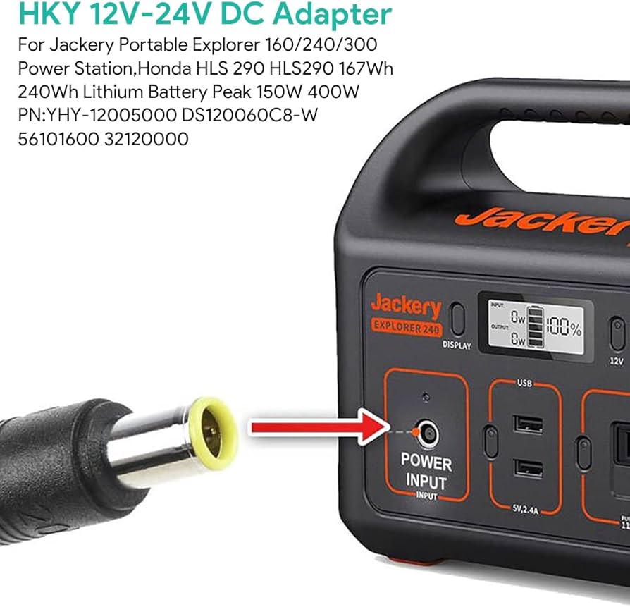 Amazon.com: HKY DC Adapter Compatible with Jackery Portable Power