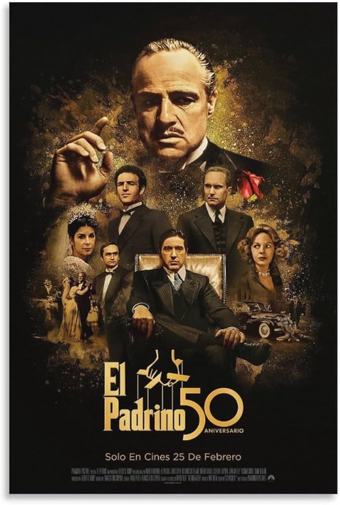 Amazon.co.jp: The Godfatherゴッドファーザー映画ポスターマーロン