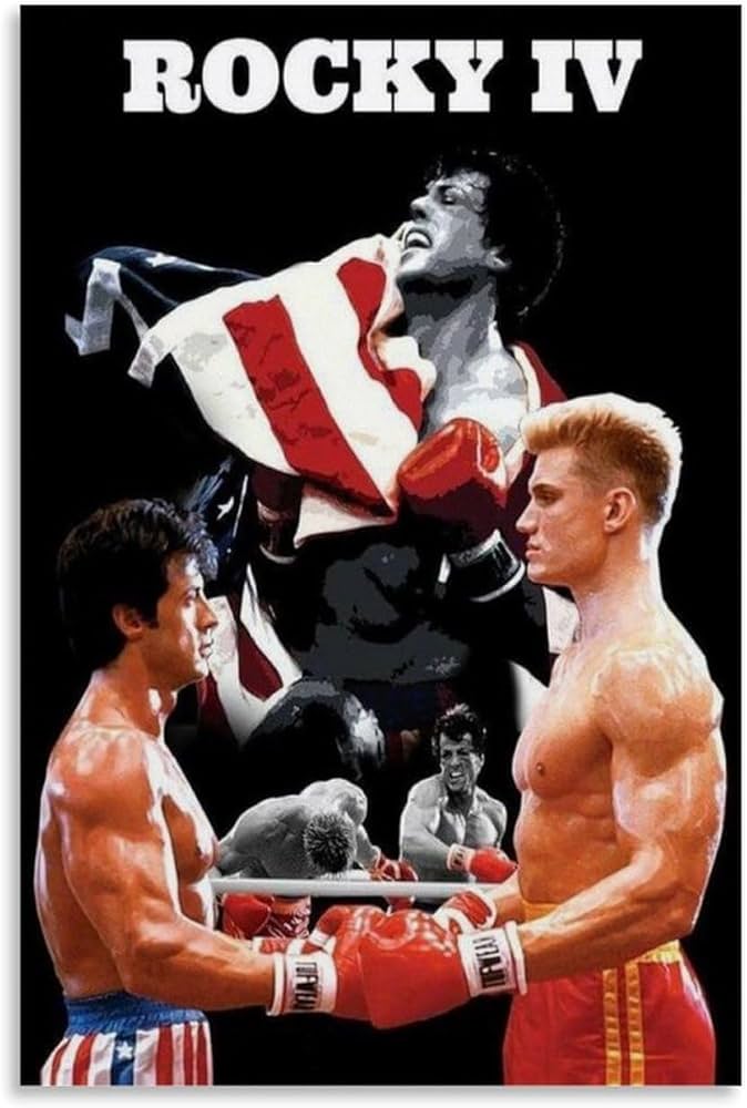 Amazon.co.jp: ロッキー4 映画ポスター ポスター装飾絵画キャンバス壁