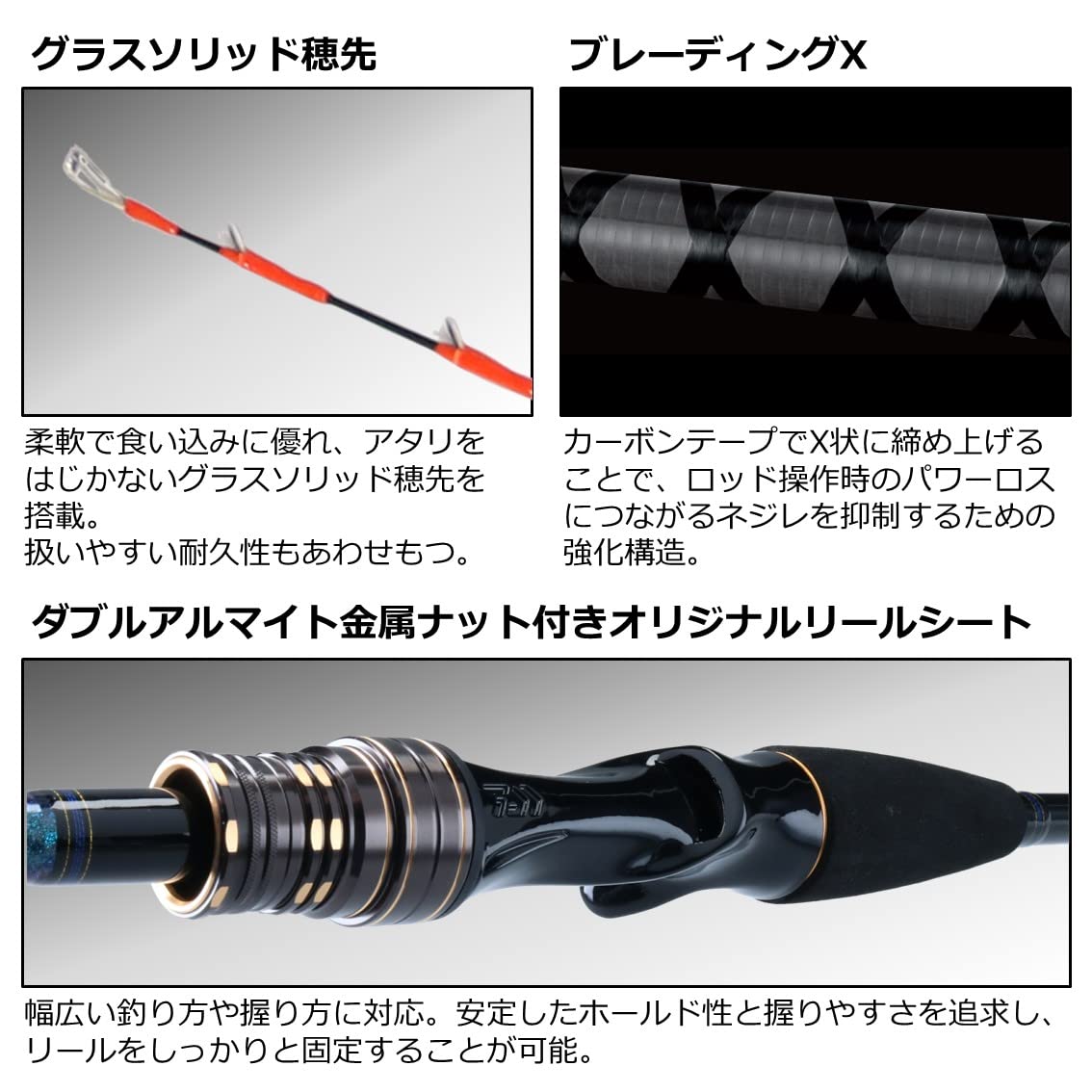 Amazon | ダイワ(DAIWA) 船竿 テンヤタチウオ X 91-180・R ブラック