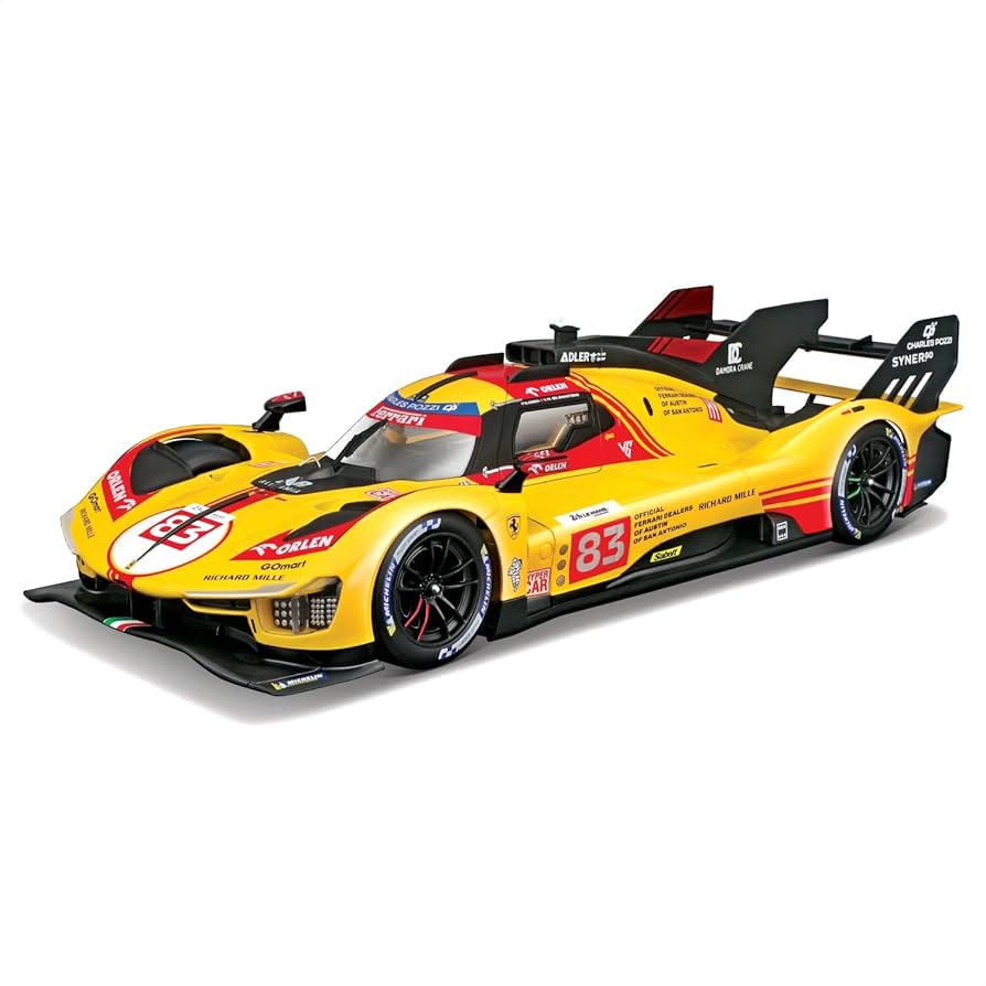 Amazon.com: Ferrari 499P #83 Kubica AF CORSE LMH FIA Hypercar 1:18