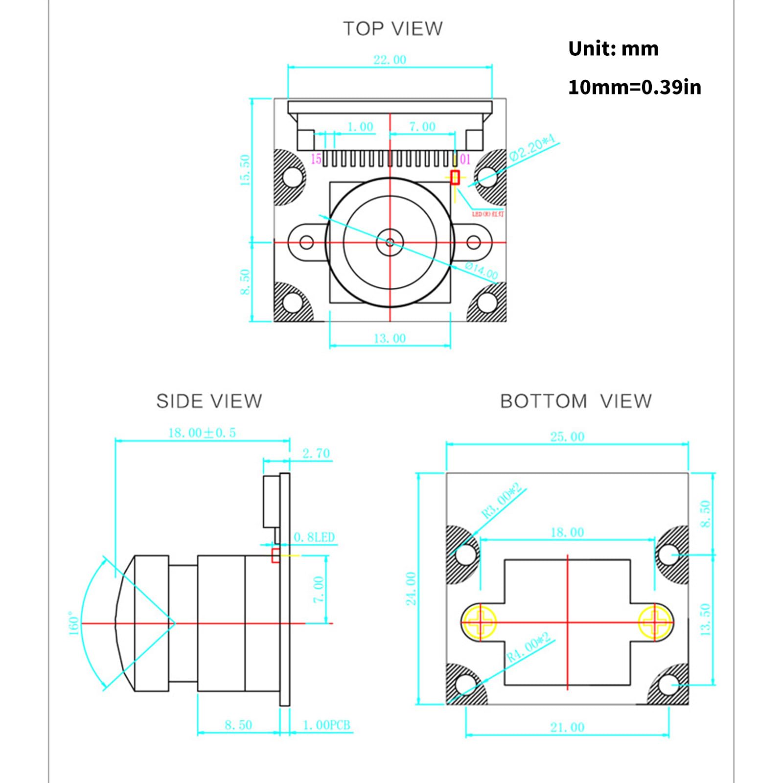 Amazon.co.jp: Meiliyizu 5MP カメラモジュール 1080P ウェブカメラ