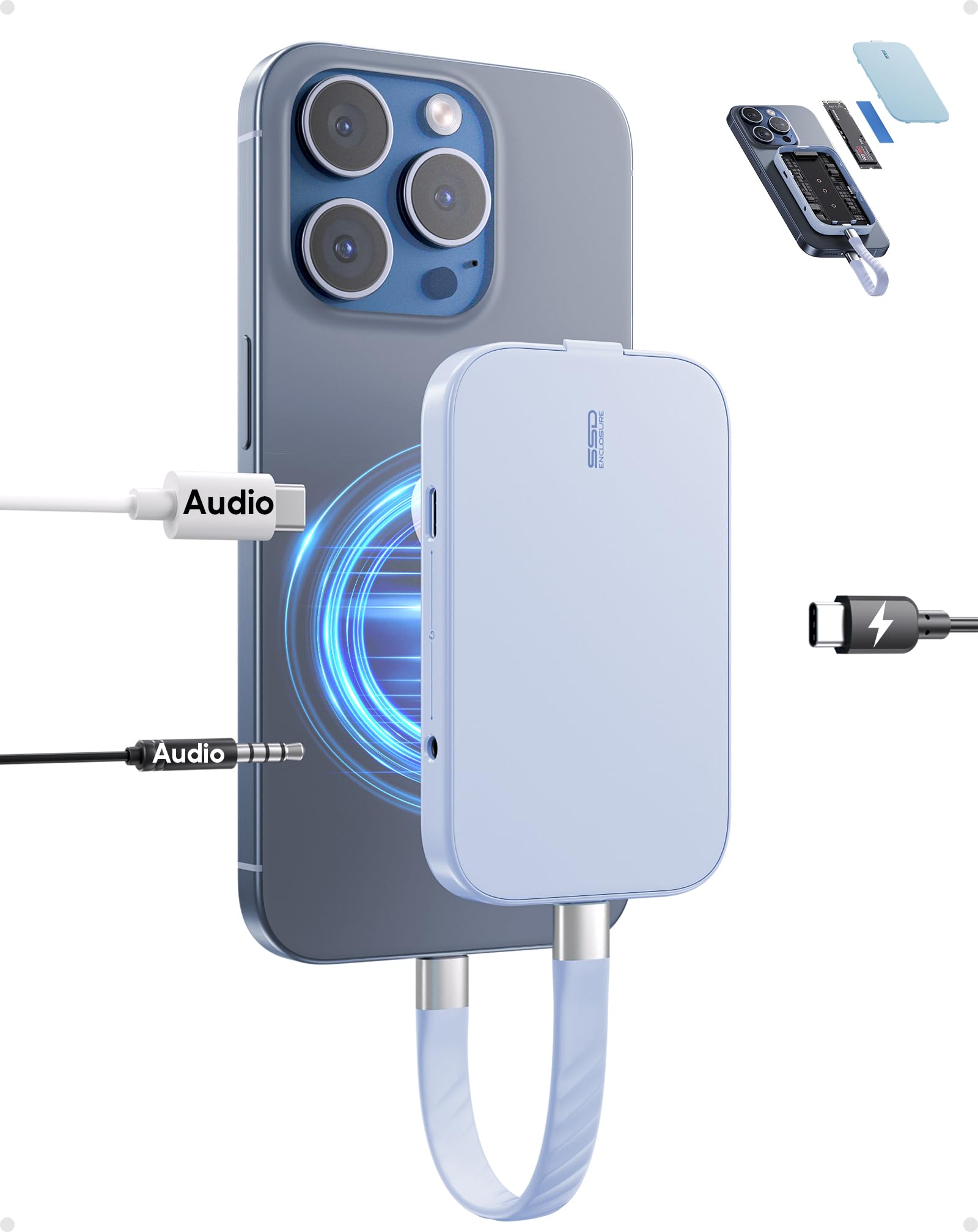 Amazon.co.jp: PULWTOP M.2 NVMe 2230 SSD ケース 外付け マグネット式