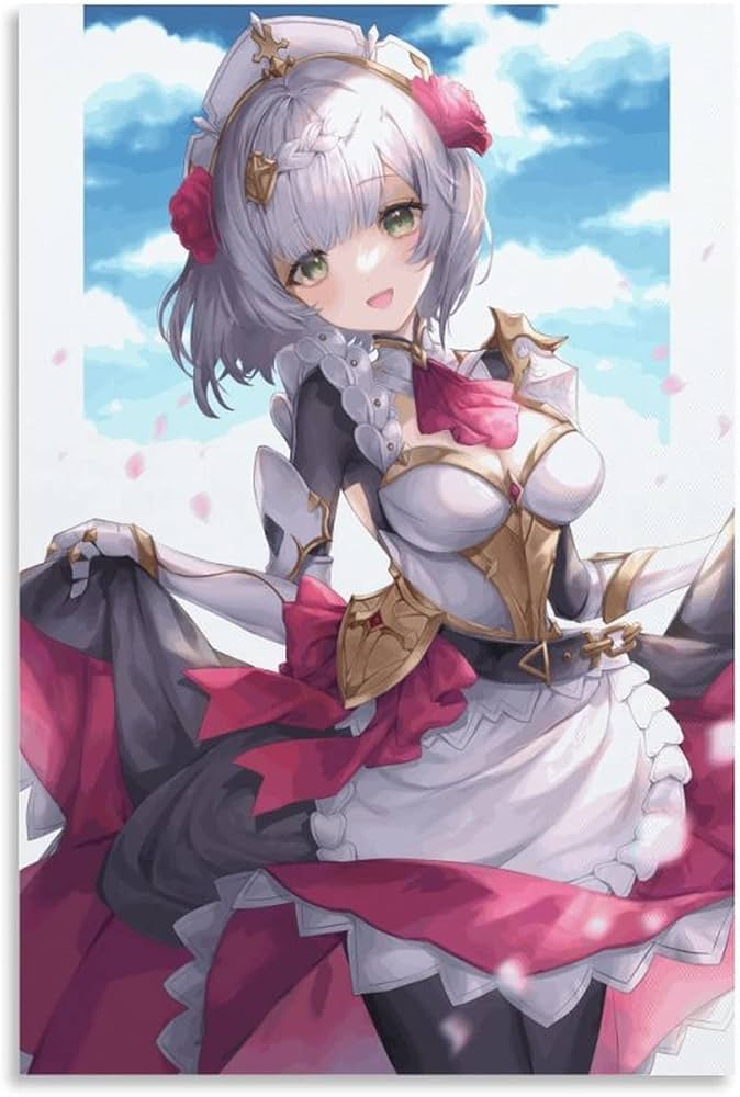 Amazon.co.jp: 原神ノエルセクシーな誘惑イラストポスターキャンバス