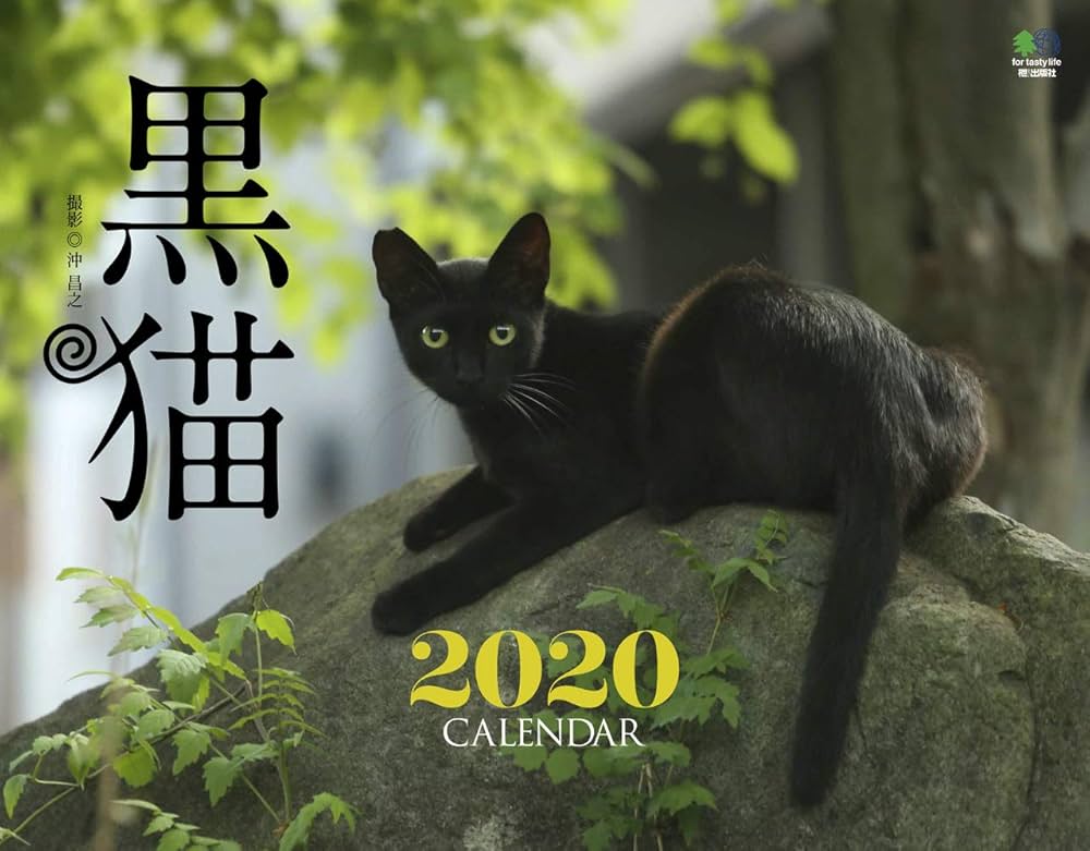 Amazon.co.jp: 黒猫カレンダー 壁掛け(2020) : 沖 昌之: 文房具