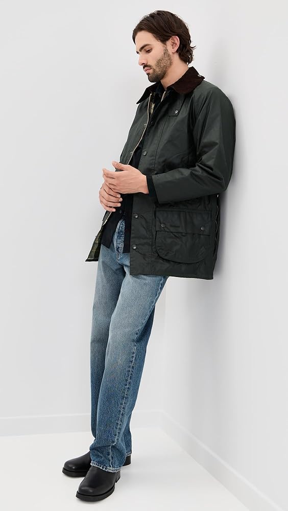 Barbour Men's Beaufort Wax Jacket, Sage, SM (36) at Amazon Men's