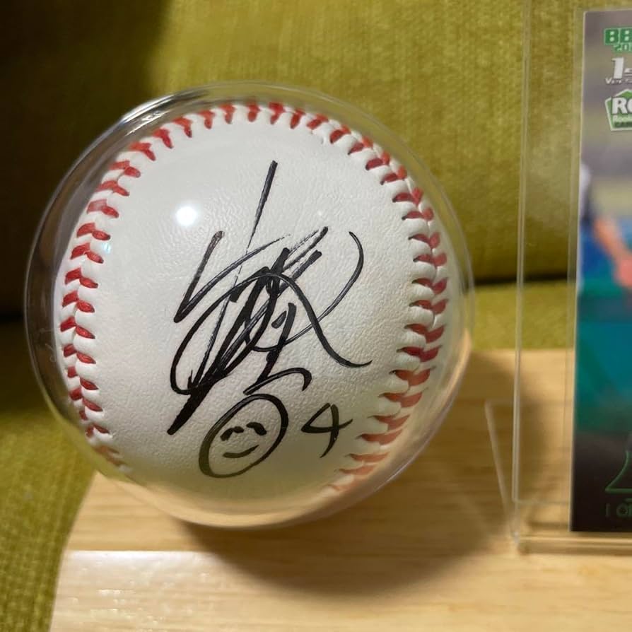 Amazon.co.jp: 度会隆輝 直筆サインボールとサインカード ケース付き