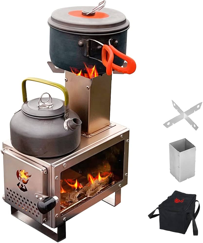 Amazon.co.jp: UPF 薪ストーブ 新昇級 1台2役 バーベキュー コンロ