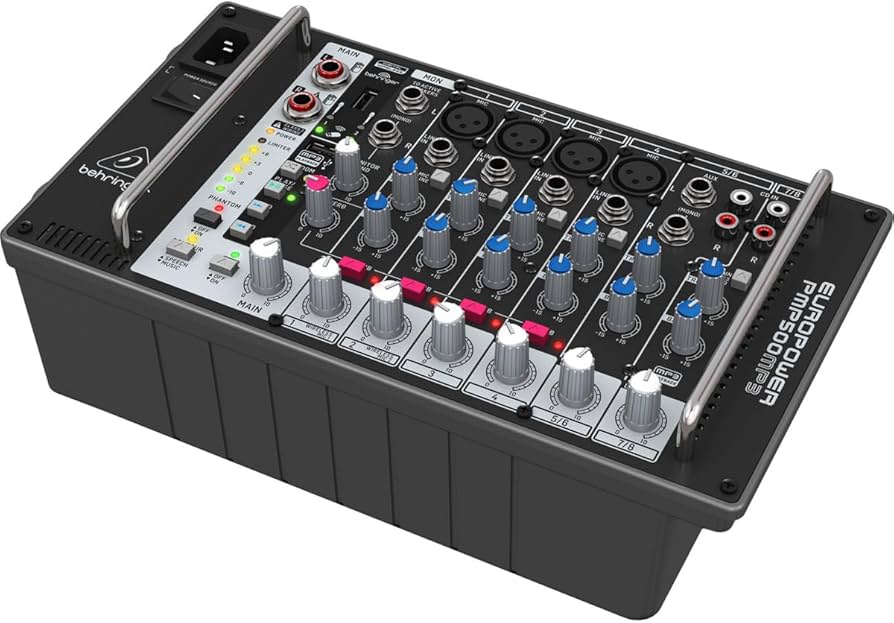 Amazon.com: Behringer EUROPOWER PMP500MP3 Ultra-Compact 500 Watt 8