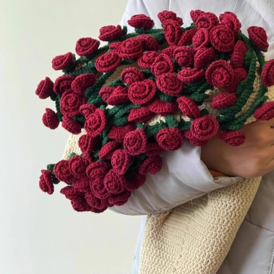 Amazon｜バラの花束ブランケット素材キットかぎ針編みの花手作り完成品