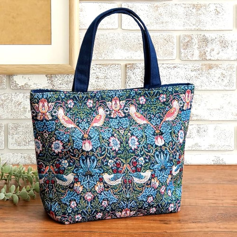 Amazon | ウィリアム・モリスの「いちご泥棒」ジャガード織りトート