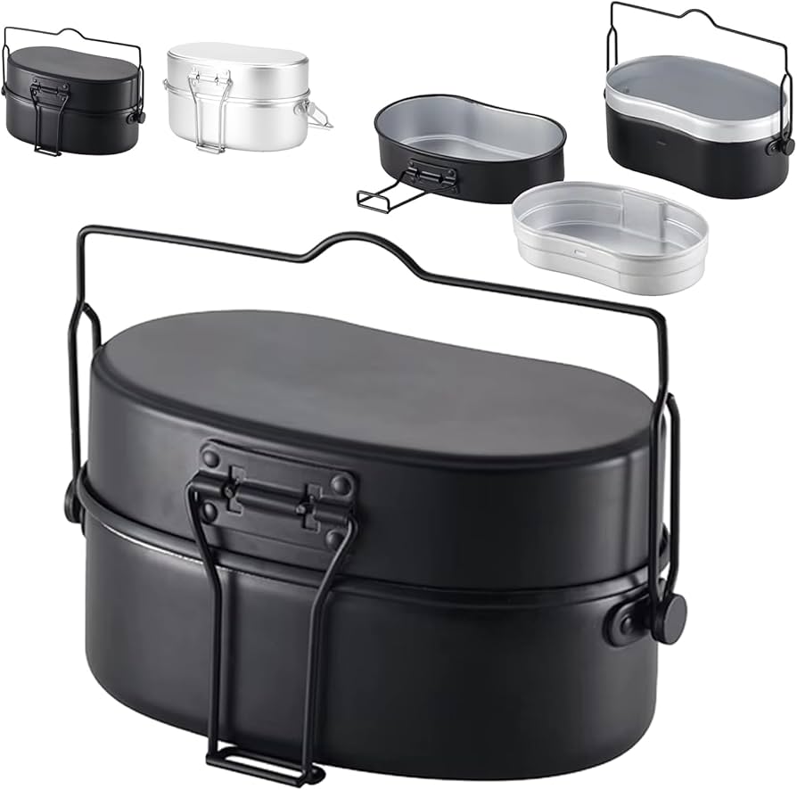 Amazon.co.jp: 戦闘飯盒2型 兵式飯盒2型 2合飯盒 キャンプ飯 水蒸気