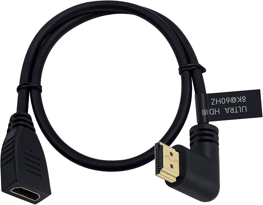 Amazon | Poyiccot 8K HDMI 延長ケーブル 60cm、90度HDMI L字 HDMI 2.1