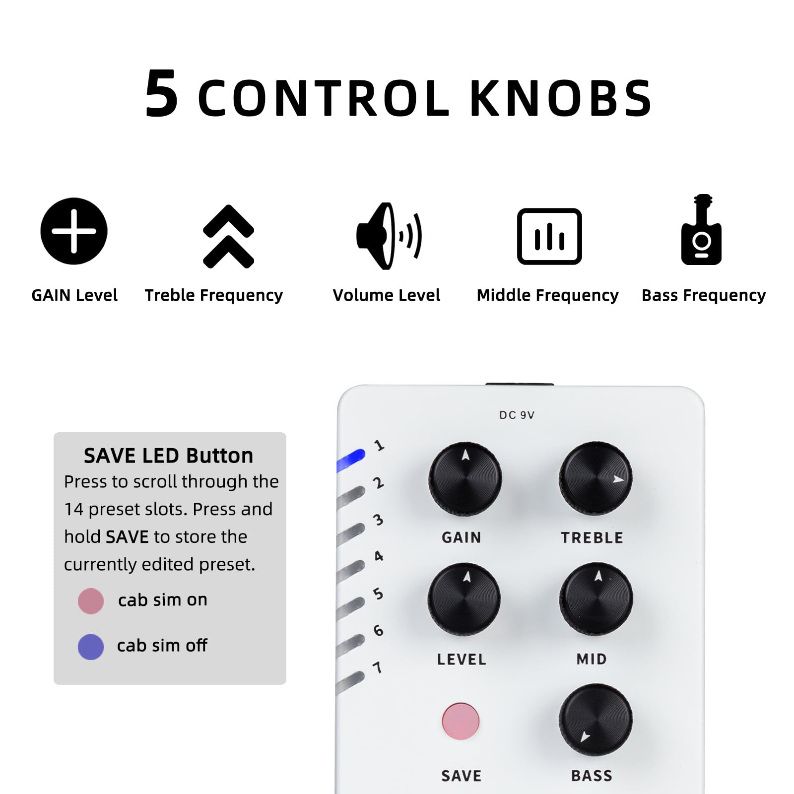 Amazon.com: MOOER Digital Preamp Pedal Guitar Effects Pedal with