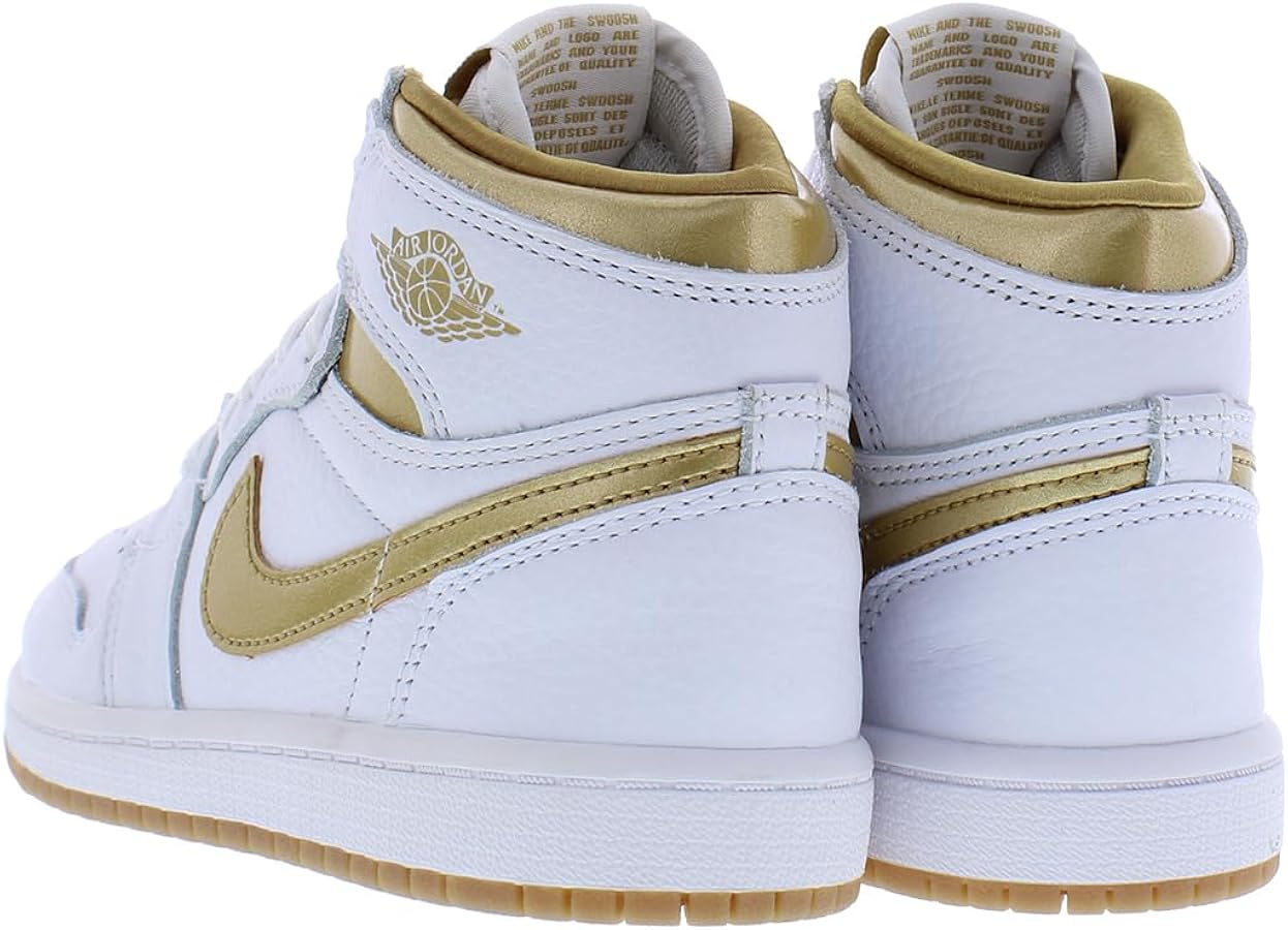 Amazon.com | Jordan Little Kid's 1 Retro High OG White/Metallic