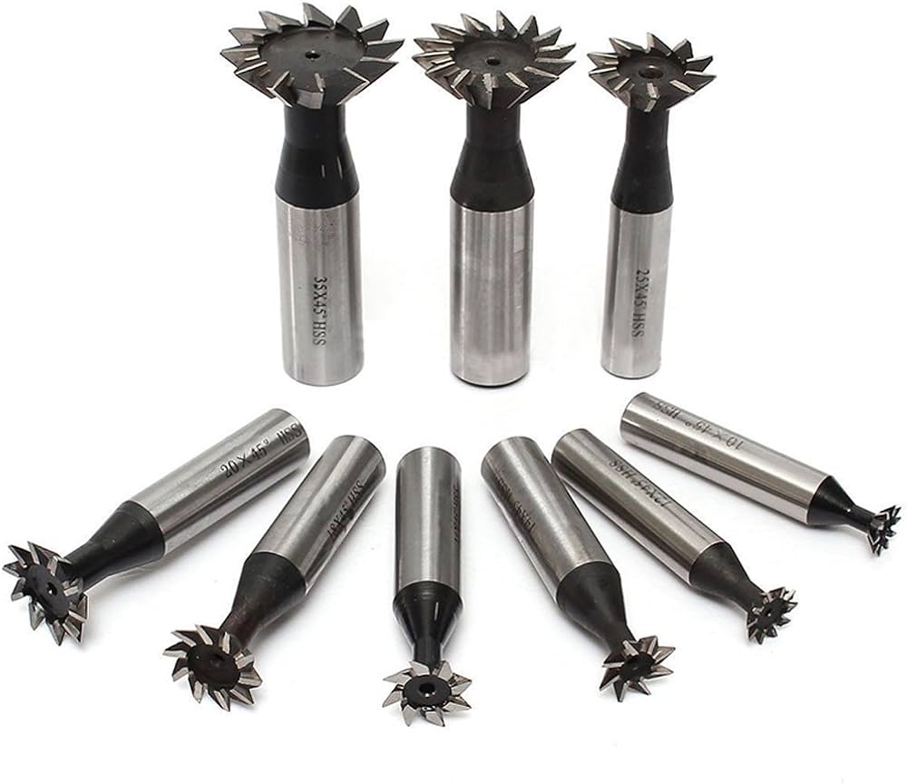 Amazon | Almencla アリ溝加工用 10mm 45度 超硬カッター 研磨カッター