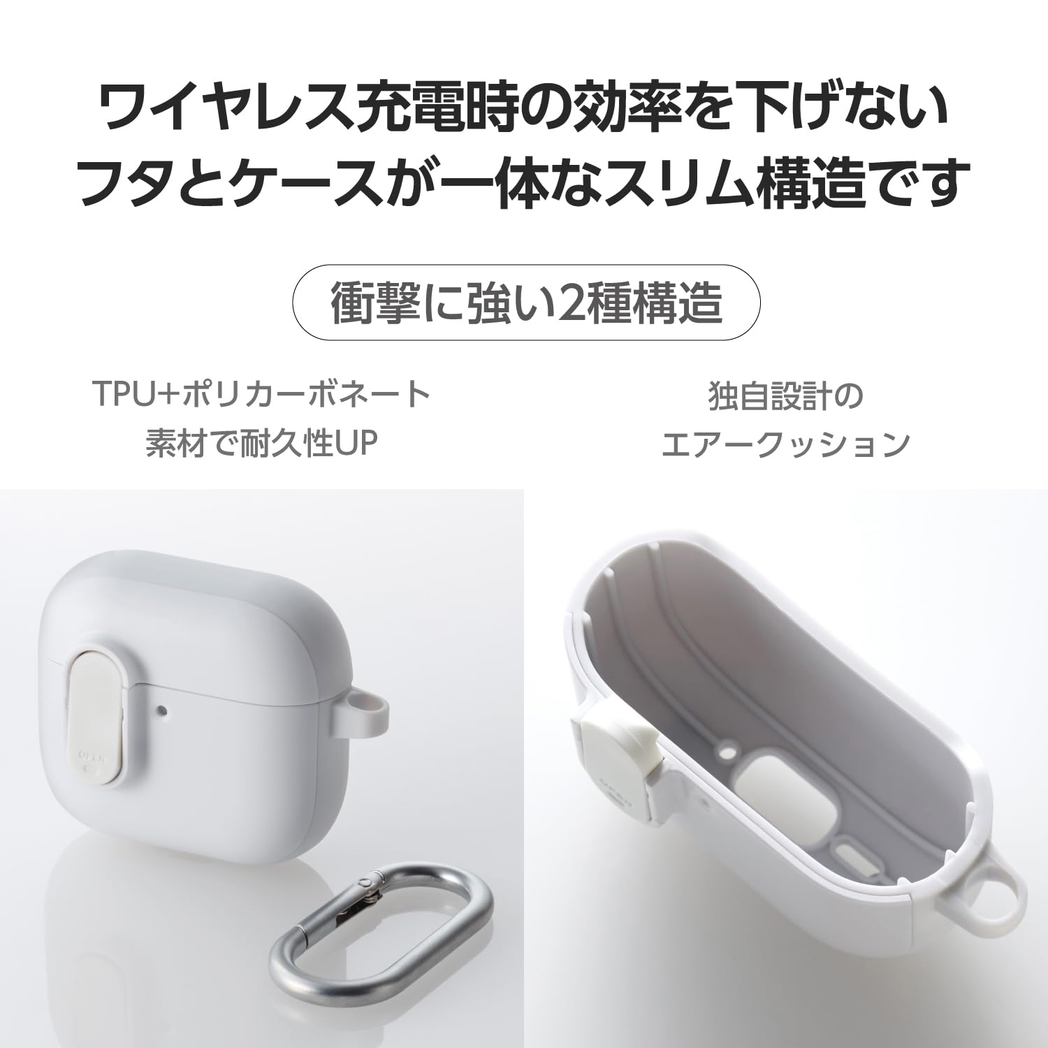 Amazon | エレコム AirPods ケース 第4世代 アクティブノイズキャンセ