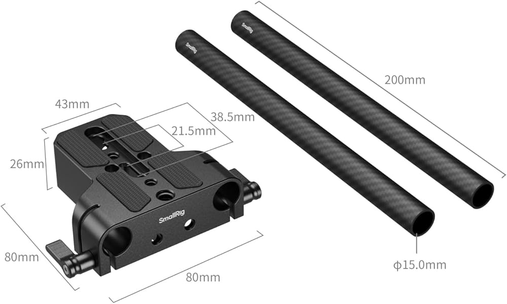 Amazon | SmallRig カメラベースプレートキット 15mm LWSロッドレール