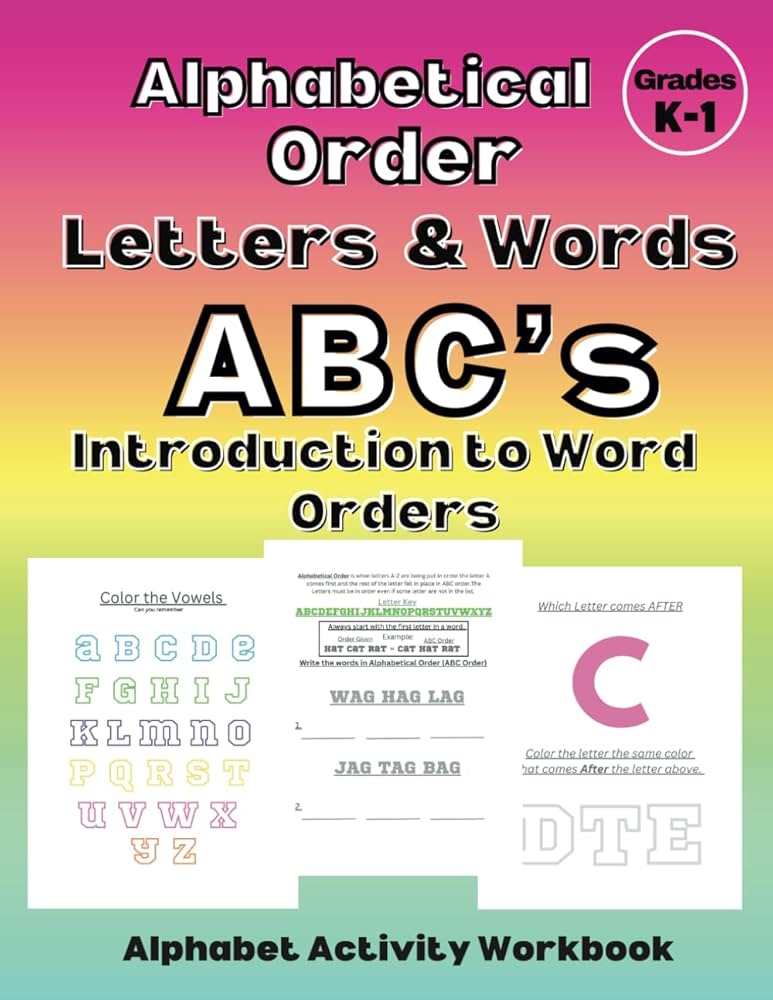 Amazon.com: Alphabetical Order Letters & Words: ABC Order