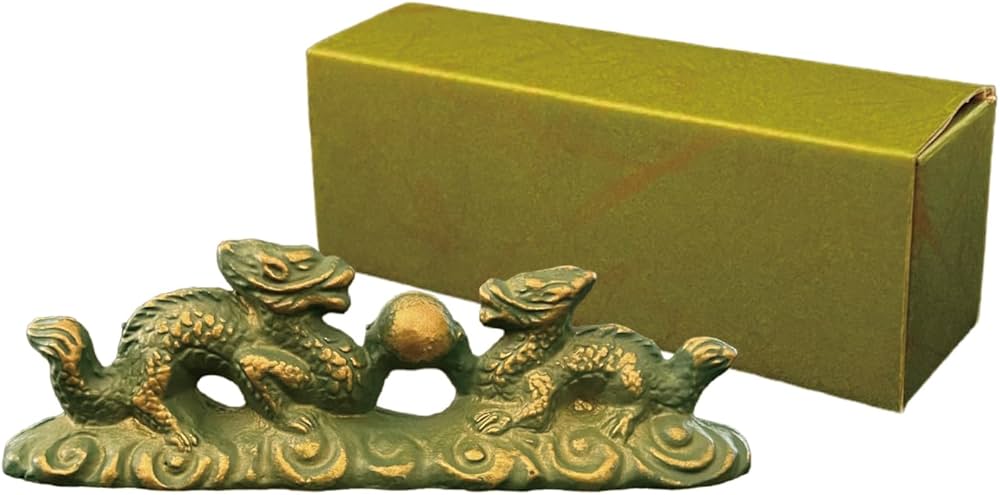 Amazon | 2024干支文鎮 辰 高岡文鎮 緑青色 1個 | 文鎮 | 文房具