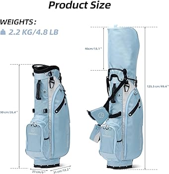 Amazon | T WINSOLOGY 軽量ゴルフスタンドバッグ 4ウェイトップ
