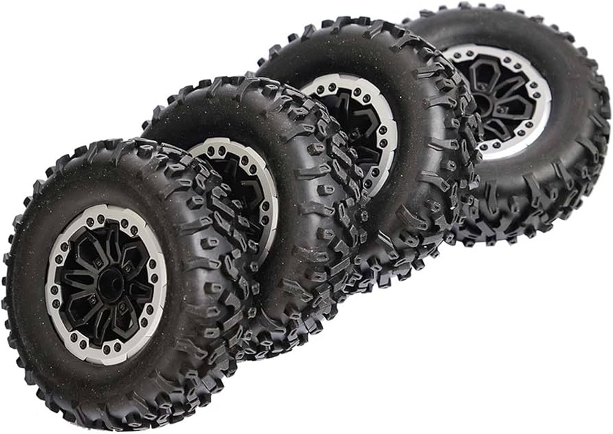 Amazon | RC クローラー タイヤ 4 個 1/12 および 1/16 スケール RC