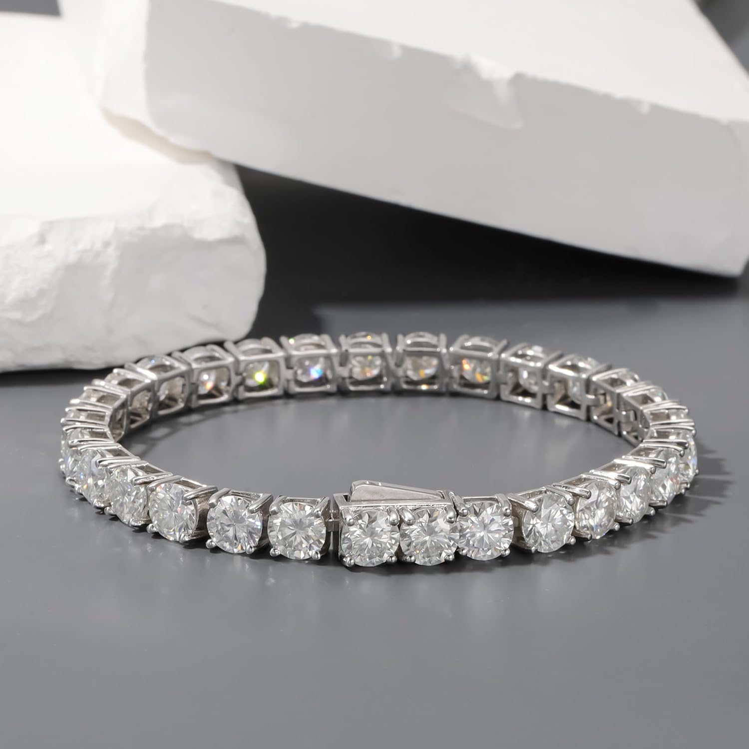 モアサナイトテニスブレス0.3ct （16.5cm) 激レア☆アッシャーカット