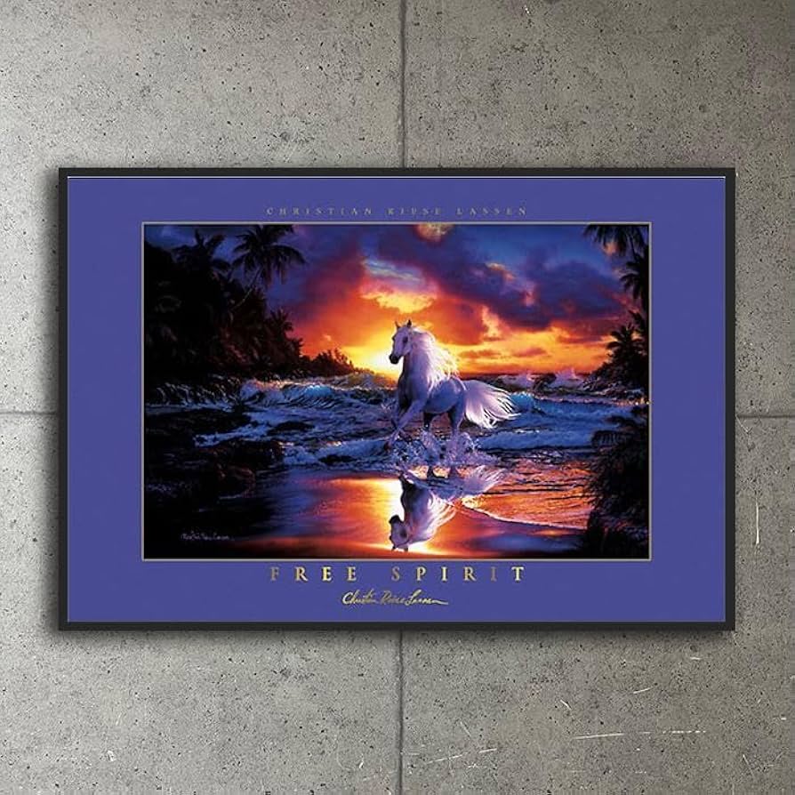 額装品/Free Spirit/foil/クリスチャン ラッセン