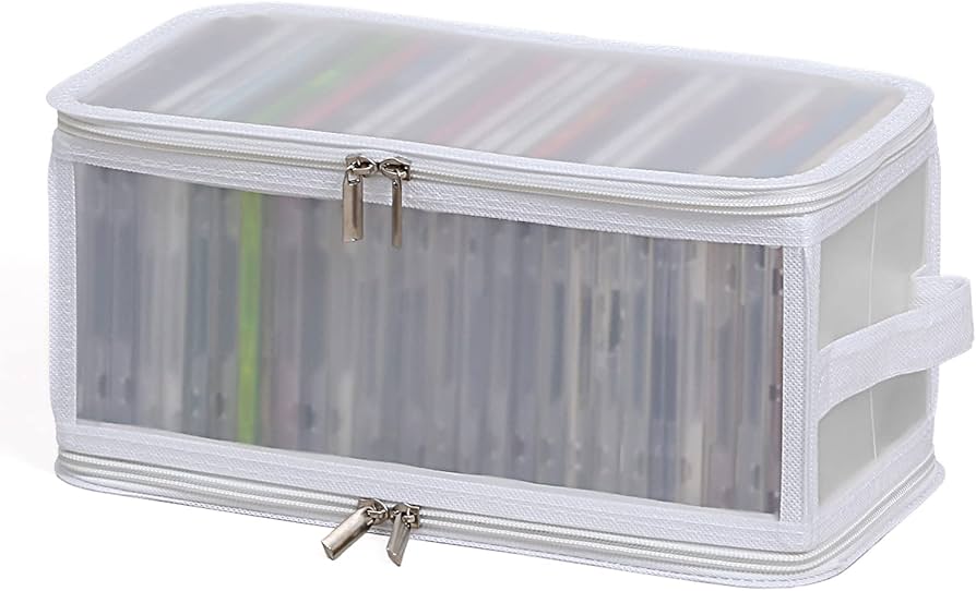 Amazon｜アストロ CD収納ケース 約25~30枚収納 半透明 ホコリなどの