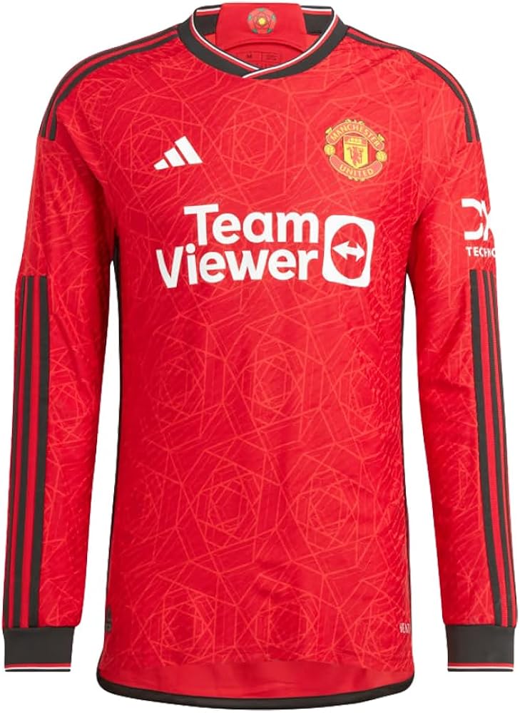 Amazon.com: adidas Manchester United Authentic Long Sleeve Home