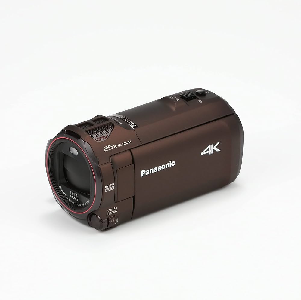 Amazon | パナソニック 4K ビデオカメラ 64GB 光学20倍ズーム カカオ