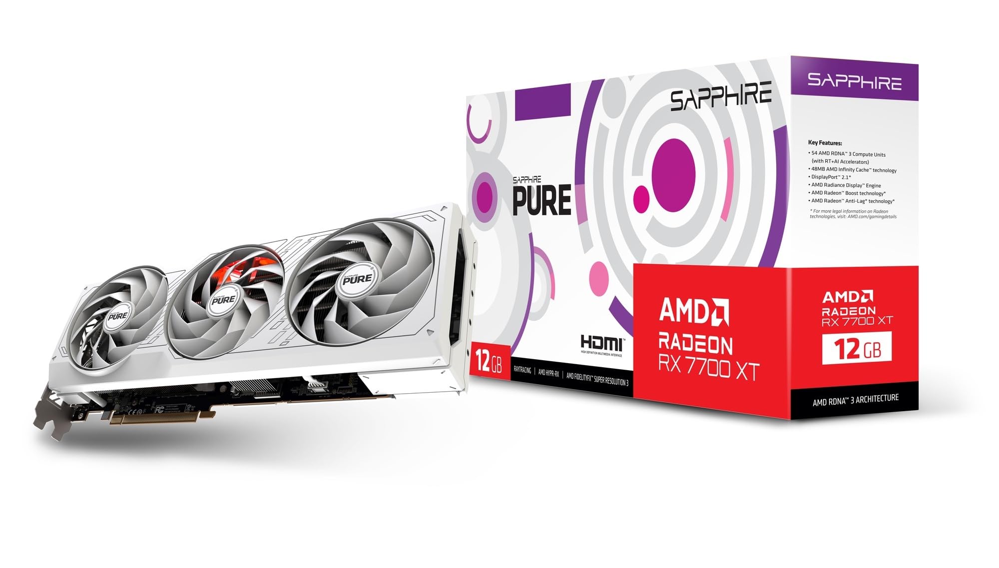 Amazon | SAPPHIRE PURE Radeon RX 7700 XT GAMING OC 12GB GDDR6 3