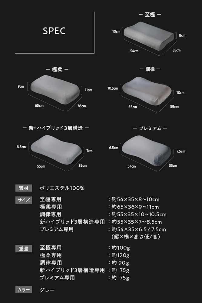 Amazon｜ヒツジのいらない枕 さらさら枕カバー グレー 極柔専用｜枕