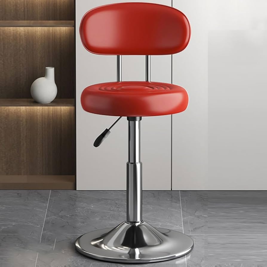 Amazon｜VRGT カウンターチェア デスクチェア レッド3 2pcs 低め 椅子