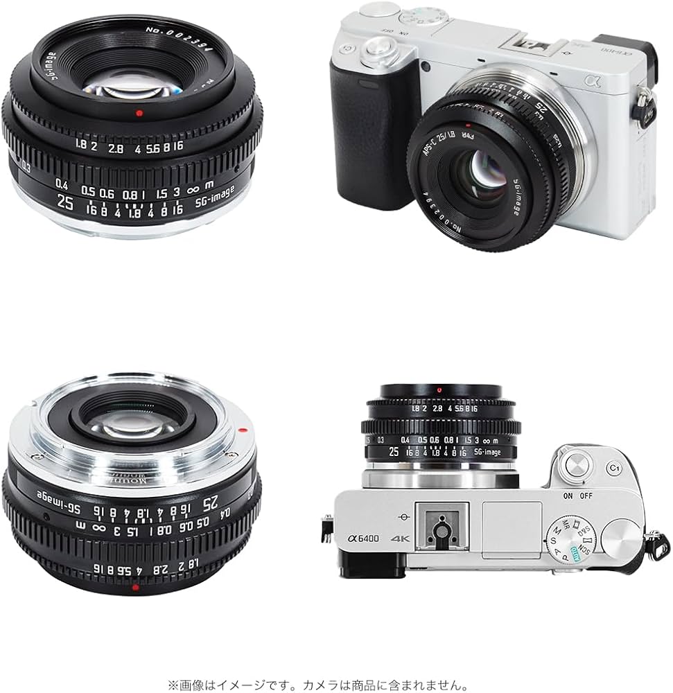 Amazon.co.jp: SG-image 25mm F1.8 APS-C Eマウント ソニーE互換 MF